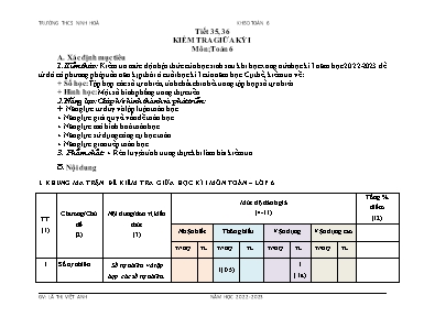 Đề kiểm tra giữa kì I môn Toán 6 sách Cánh Diều - Năm học 2022-2023 - Lã Thị Việt Anh (Có đáp án)